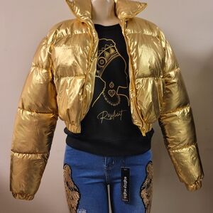 Gold Puffer Jacket